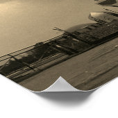 Vintage Iraq Baghdad Buniya Mosque ポスター (角)