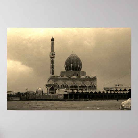 Vintage Iraq Baghdad Buniya Mosque ポスター (正面)