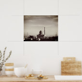 Vintage Iraq Baghdad Buniya Mosque ポスター (キッチン)