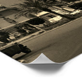 Vintage Iraq Baghdad central railway station ポスター (角)