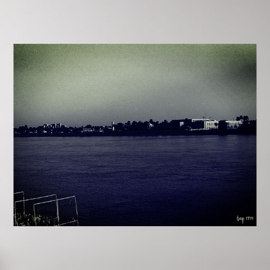 Vintage Iraq Baghdad forat river Poster ポスター (正面)