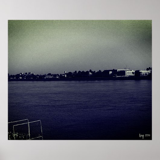 Vintage Iraq Baghdad forat river Poster ポスター (正面)