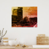 Vintage Iraq baghdad fountain ポスター (キッチン)