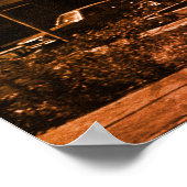 Vintage Iraq baghdad fountain ポスター (角)