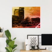 Vintage Iraq baghdad fountain ポスター (ホームオフィス)