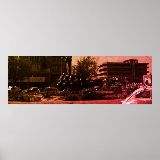 Vintage Iraq baghdad fountain ポスター (正面)