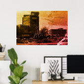 Vintage Iraq baghdad fountain ポスター (ホームオフィス)