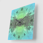 Vintage Iraq Baghdad Gas station at mosque スクエア壁時計 (傾斜)