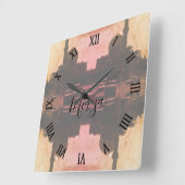 Vintage Iraq Baghdad mosque taxis スクエア壁時計 (傾斜)