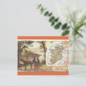 Vintage Ireland Map ポストカード (スタンド正面)