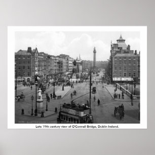 Vintage Ireland, O'Connell Bridge Dublin ポスター