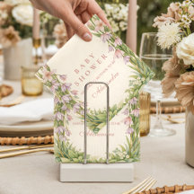 Vintage Iris And Bellflower Botanical Baby Shower