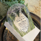 Vintage Iris Stained Glass Effect Wedding  アクリル招待状