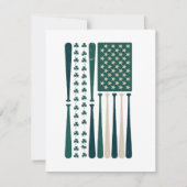 Vintage Irish American Shamrock Flag Art シーズンカード (正面)