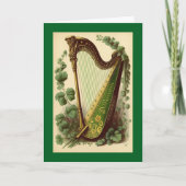 Vintage Irish Harp Greeting Card カード (正面)