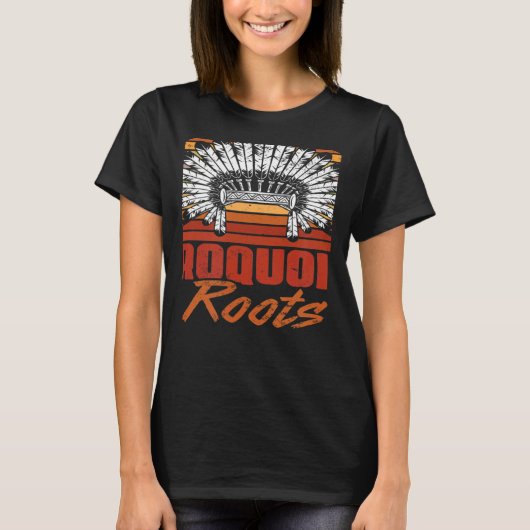 Vintage Iroquois Roots  Native Pride American Indi Tシャツ (正面)