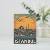 Vintage Istanbul Cityscape ポストカード (スタンド正面)