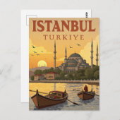 Vintage Istanbul Travel ポストカード (正面/裏面)