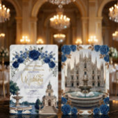 Vintage Italian Cathedral & Swans Wedding 招待状