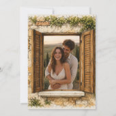 Vintage Italian Farmhouse Photo Save the Date 招待状 (裏面)