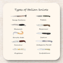 Vintage Italian Knives Pattern  コースター