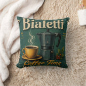 Vintage Italian Moka Pot Coffee Kitchen Espresso クッション (ブランケット)