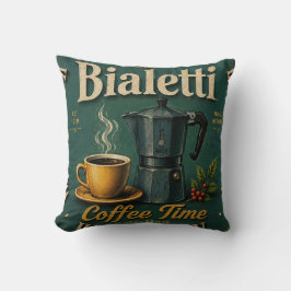Vintage Italian Moka Pot Coffee Kitchen Espresso クッション