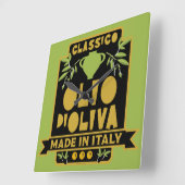 Vintage Italian Olive Oil   スクエア壁時計 (傾斜)