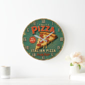 Vintage Italian Pizza ラージ壁時計 (ホーム)