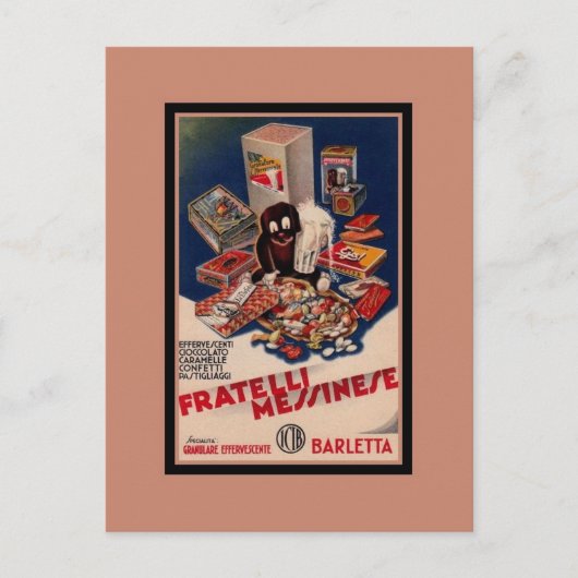 Vintage Italian sweets advertising ポストカード (正面)