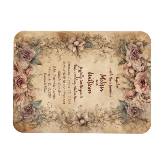 Vintage Italian Wedding マグネット (横)