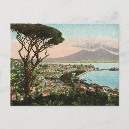 Vintage Italy, Bay of Naples and Vesuvius ポストカード (正面)