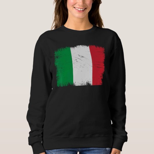 Vintage Italy Flag Italian Independence Day スウェットシャツ (正面)