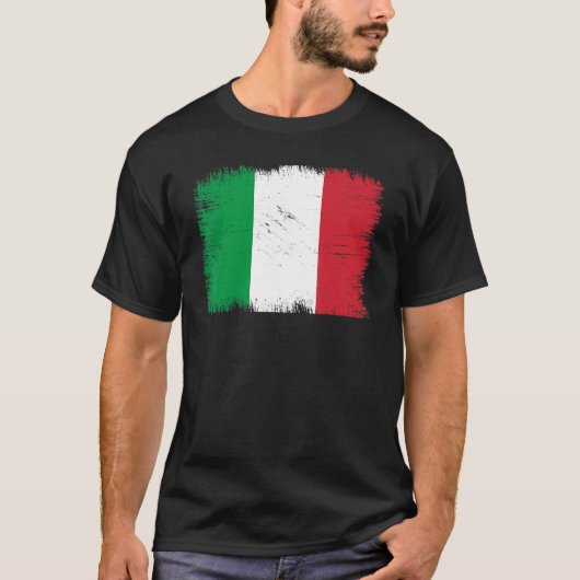 Vintage Italy Flag Italian Independence Day Tシャツ (正面)