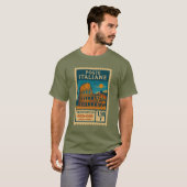 Vintage Italy Postage Stamp Shirt Tシャツ (正面フル)