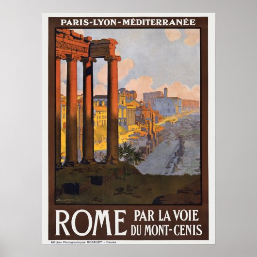 Vintage Italy Travel Poster ポスター (正面)