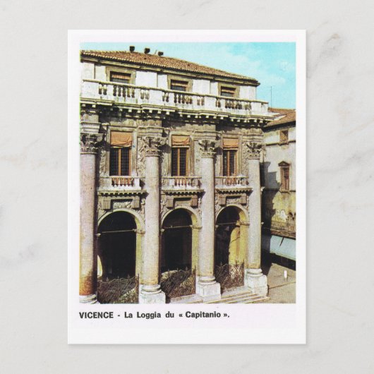 Vintage Italy, Vicenza, Loggia Capitania ポストカード (正面)