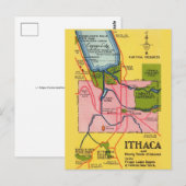 Vintage Ithica New York Greeting Postcard ポストカード (正面/裏面)