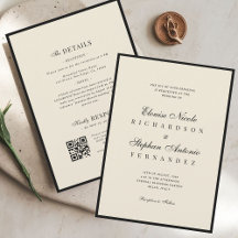 Vintage Ivory & Black All in One Old Money Wedding