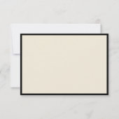 Vintage Ivory & Black Old Money Wedding 出欠カード (裏面)