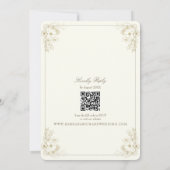 Vintage Ivory Classic Wedding 招待状 (裏面)