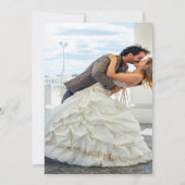 Vintage Ivory Elegant Photo Wedding 招待状 (裏面)