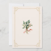 Vintage Ivory Wildflower Spring Wedding 招待状 (裏面)