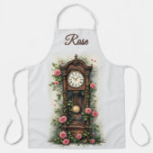 Vintage Ivy Rose Grandfather Clock エプロン (正面)
