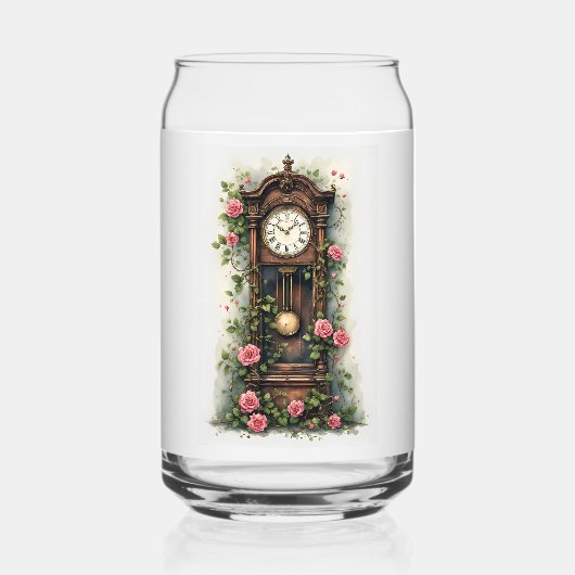 Vintage Ivy Rose Grandfather Clock ガラス缶 (正面)