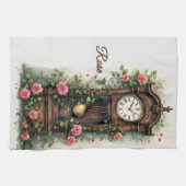 Vintage Ivy Rose Grandfather Clock キッチンタオル (横)