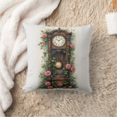 Vintage Ivy Rose Grandfather Clock クッション (ブランケット)