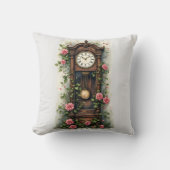Vintage Ivy Rose Grandfather Clock クッション (正面)