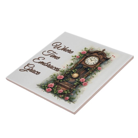 Vintage Ivy Rose Grandfather Clock タイル (側面)