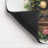 Vintage Ivy Rose Grandfather Clock マウスパッド (コーナー)